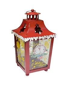 Подсвечник Фонарь Новогодние часы (11х11х24см) (Феникс-Презент)