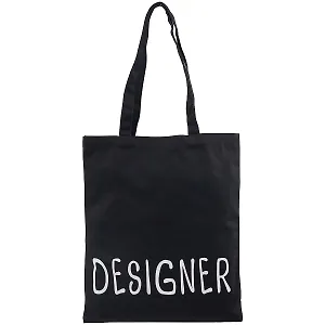 Сумка-шоппер Designer черная, текстиль, 40см.*32см., с 2 ручками