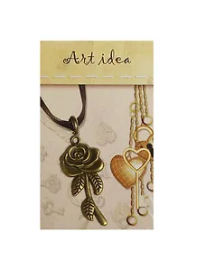 Кулон Роза на ветке (QA-037) (4см) (1шт) (упаковка)