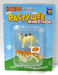 Растущее животное Дикие животные (Т53573) (2 шт) (6 вид.) (блистер)