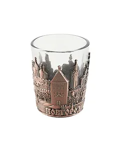 Стопка с металлической подставкой "Великий Новгород" цвет медь