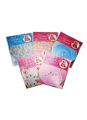 З-х этажная подставка под кексы в пакете с подложкой и подвесом, в ассортименте, 5 видов 2537305