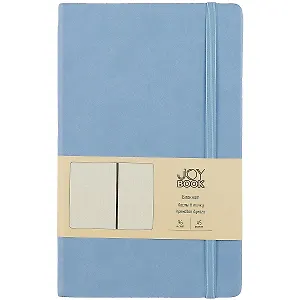 Книга для записей А5 96л тчк. "Joy Book. Голубой топаз" иск.кожа, тв.переплет, ляссе, резинка, инд.уп.