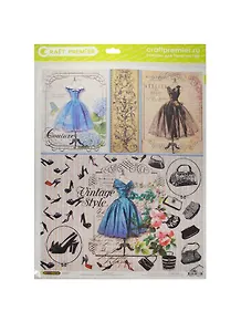 Рисовая бумага для декупажа Craft Premier Ретро ателье (CP08715) (А3) (25г/м) (упаковка)