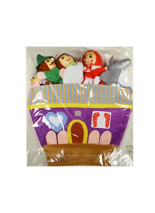 Кукольный театр-перчатка Красная шапочка (15024101) (5 напалечных кукол) (упаковка) 2452845