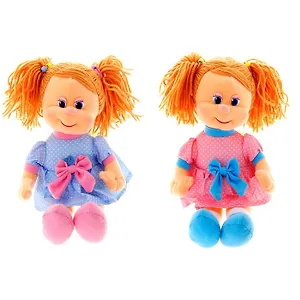 Мягкая игрушка Кукла Ляля в платье в горошек (озвученная) (LF 869В)