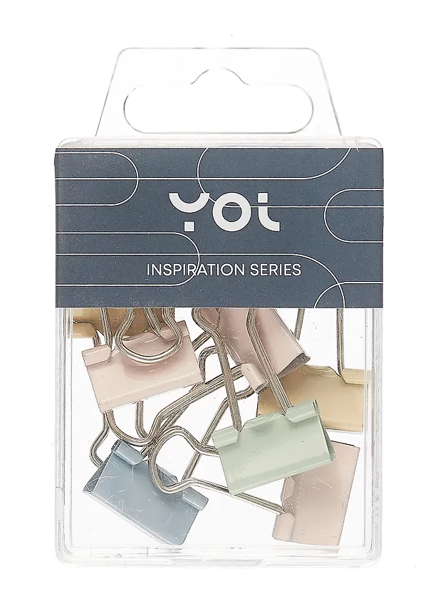 Зажимы для бумаг Yoi, Inspiration series, 19 мм, 10 штук, в ассортименте 3025919 — 2