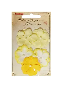 Набор двойных цветочков Анютины глазки Желтый (SCB300402) (5шт.) (упаковка)