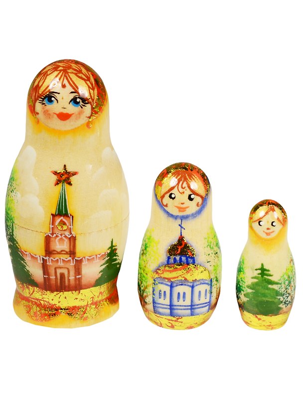 Матрёшка 3 предм. "Узор", арт. С-4 (706) 2554893 — 1