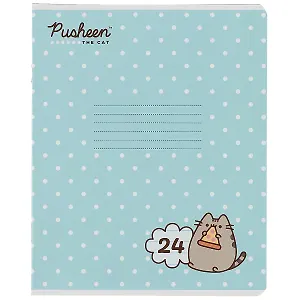 Тетрадь в линейку Pusheen, 24 листа, в ассортименте