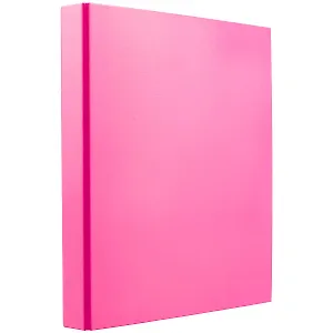 Папка архивная 35мм А4 "Neon" 4 кольца, розовый