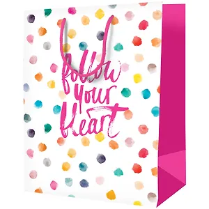 Пакет А6 14*11*6,5 "Follow your heart" нейтр., бум.мат.ламинат