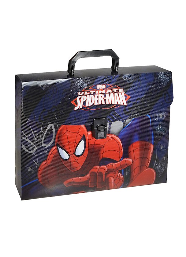 Портфель пластиковый А4 "Spider-man" на замке, с ручкой, Disney 232336 — 1