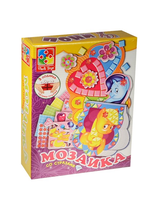 Мозаика со стразами Пони (VT4303-03) (набор для творч.) (Vladi Toys) (3+) (коробка) 2447405 — 1