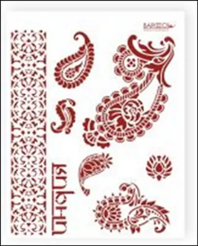 Трафарет пластиковый многоразовый Индия (20х25) (Л-059) 2340538 — 1
