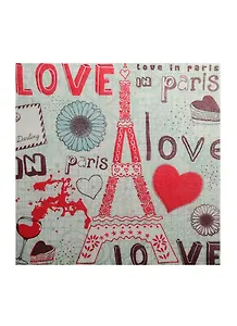 Салфетки бумажные Love in Paris (335337) (33х33см) (набор/20шт.) (Страна Карнавалия) (упаковка)