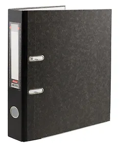 Папка архивная "Черный мрамор", А4, 50мм, Hatber