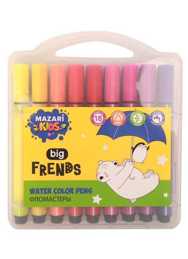 Фломастеры Mazari, Jumbo Big Friends, 18 цветов 2966961 — 1
