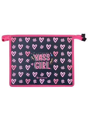 Папка для тетрадей А5 "YES GIRL" молния, пластик 2895786