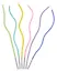 Набор свечей для торта Mix Wave (волны разноцветные) (6шт) (17см) (12-7color-candle_20) — 3106244 — 2