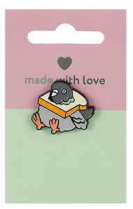 Значок Голубь с хлебом (металл)