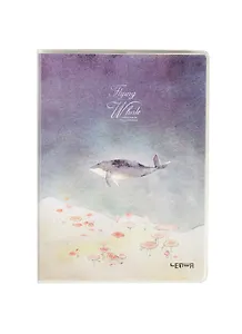 Записная книжка А6 80л кл. "Flying whale" карт.обл., с ПВХ-обложкой, LENWA