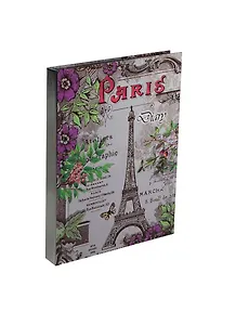 Ежедневник недат. А6 80л "ПАРИЖ" 7БЦ, тиснение цв.фольгой, цв.обрез, ляссе с мет.фигуркой, инд.уп., Феникс