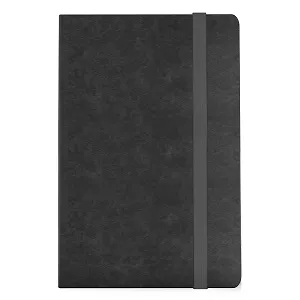 Записная книжка А7 80л лин. "Joy Book. Черный агат" иск.кожа, тонир.блок, скругл.углы, ляссе, резинка, карман на задн.форзаце