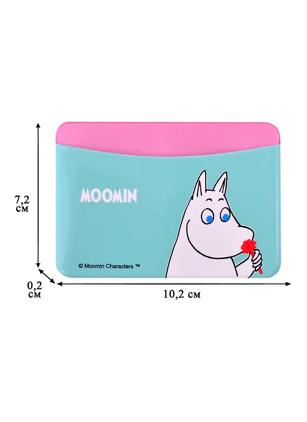 Чехол для карточек горизонтальный MOOMIN Муми-тролль с цветочком (МТЧ2021-03) 2867820 — 3