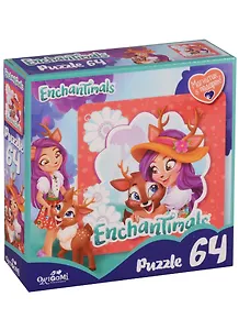Пазл Оригами "Энчантималс" 64эл. "Данэсса Оленни и Спринт" (22х22см) 03558