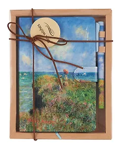 Набор канцелярский "Клод Моне. Прогулка по скалам" книга для записей, ручка шариковая, инд.уп.