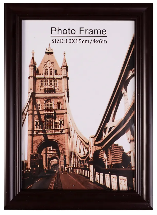 Фоторамка пластик 10*15 "Темное дерево", гладкая 236045 — 2