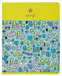 Тетрадь в клетку Be Smart, Stickers, А5, 48 листов, желтая