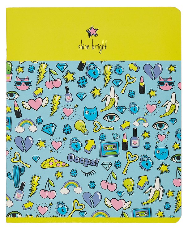 Тетрадь в клетку Be Smart, Stickers, А5, 48 листов, желтая 344527 — 1