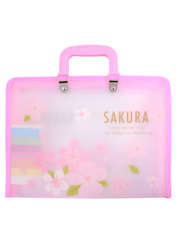 Портфель А4 7отд. "Sakura" пластик. ручки, ассорти 2889903 — 1