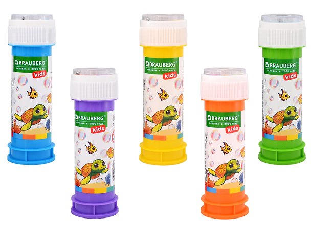 Мыльные пузыри 60 мл, с игрушкой на крышке, BRAUBERG KIDS, 665453 3166167 — 1