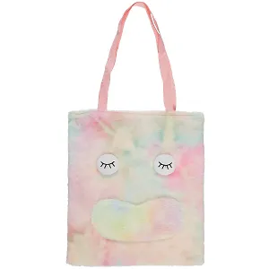 Сумка-шоппер на молнии Градиент Глазки искусственный мех 40см.*35 см.