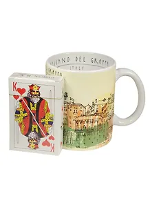 Сувенир, Феникс Презент, Подарочный набор "BASSANO DEL GRAPPA" кружка (керамика) 300мл. + игральные карты, в картонной коробке 41168