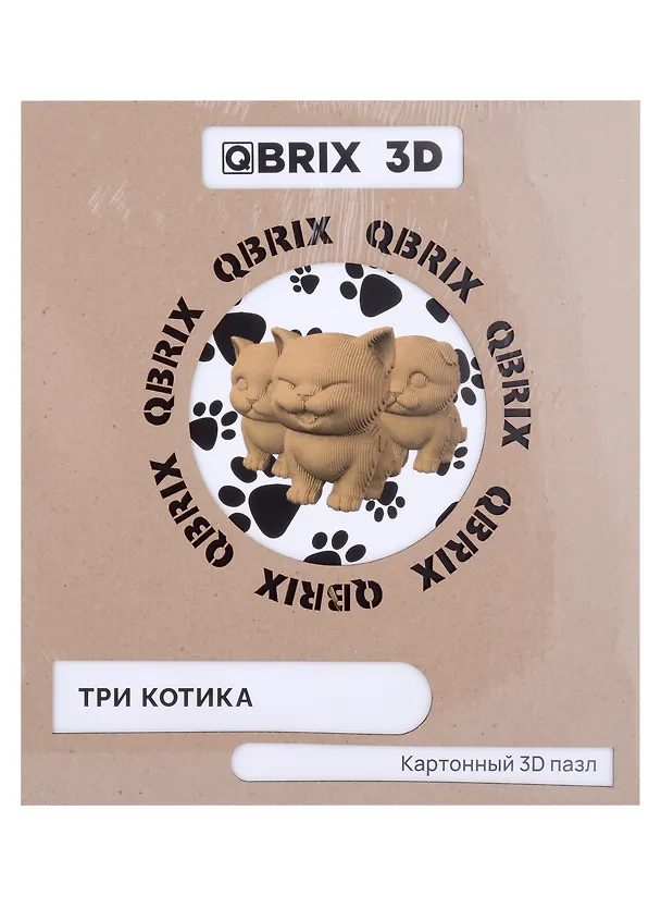 QBRIX Картонный 3D Конструктор Три котика 2974515 — 2