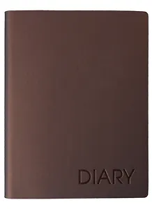 Ежедневник недат. А6 152л "Radiant" коричневый, иск.кожа, интегр.переплет, покрытие Soft Touch, офсет, скругл.углы, ляссе