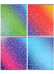 Тетрадь в клетку Unnika, "Звездная пыль", 48 листов, в ассортименте