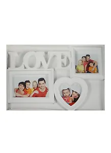 Фоторамка на 3 фото белый пластик (25х37) (7249010)