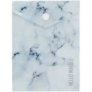 Папка-конверт А6 на кнопке "Hello Marble", вертикальная