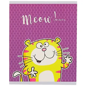 Тетрадь в клетку Unnika, "Весёлый кот", 48 листов, в ассортименте