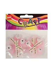 Набор для творчества Декор пришивные цветочки, розовые со стразами, 2шт