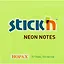 Блок для записей Stick`n Neon notes, зелёный, 7.6 х 7.6 см — 207941 — 2