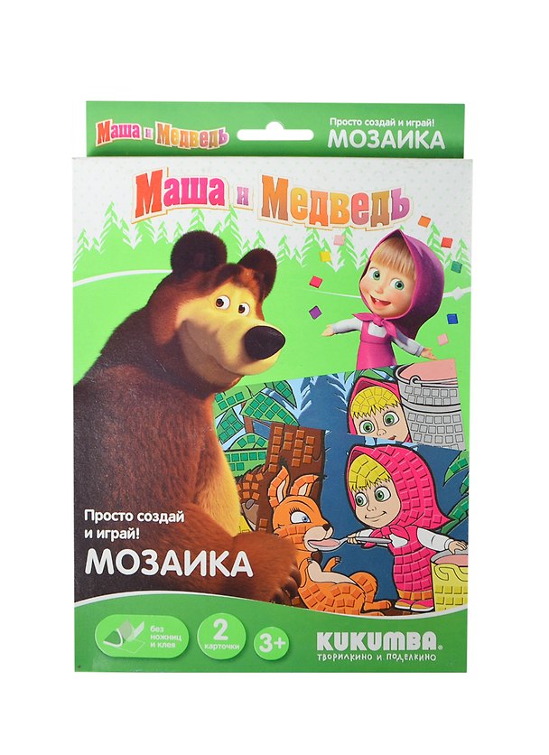 Набор Маша и Медведь Маша и белка (0072013) (2 карточки) (Мозаика) (3+) 2341720 — 1