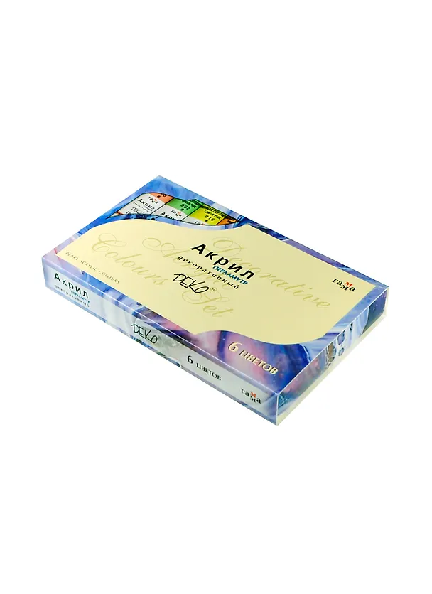 Краски акриловые 06цв 18мл "Деко" (перламутр) туба, к/к., Гамма 214295 — 2