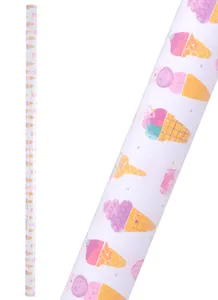 Бумага упаковочная 70*100см "Ice creams" суперглад., инд.уп.