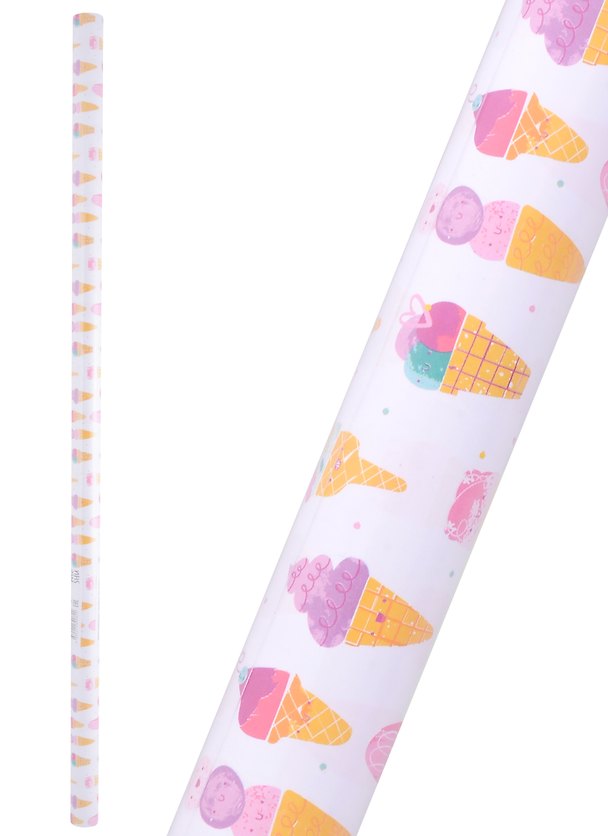 Бумага упаковочная 70*100см "Ice creams" суперглад., инд.уп. 2894919 — 1